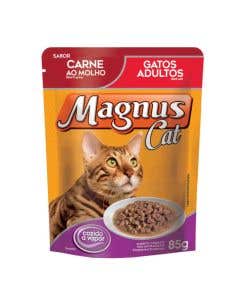 Alimento Úmido Sachê Magnus para Gatos Sabor Carne ao Molho 85g